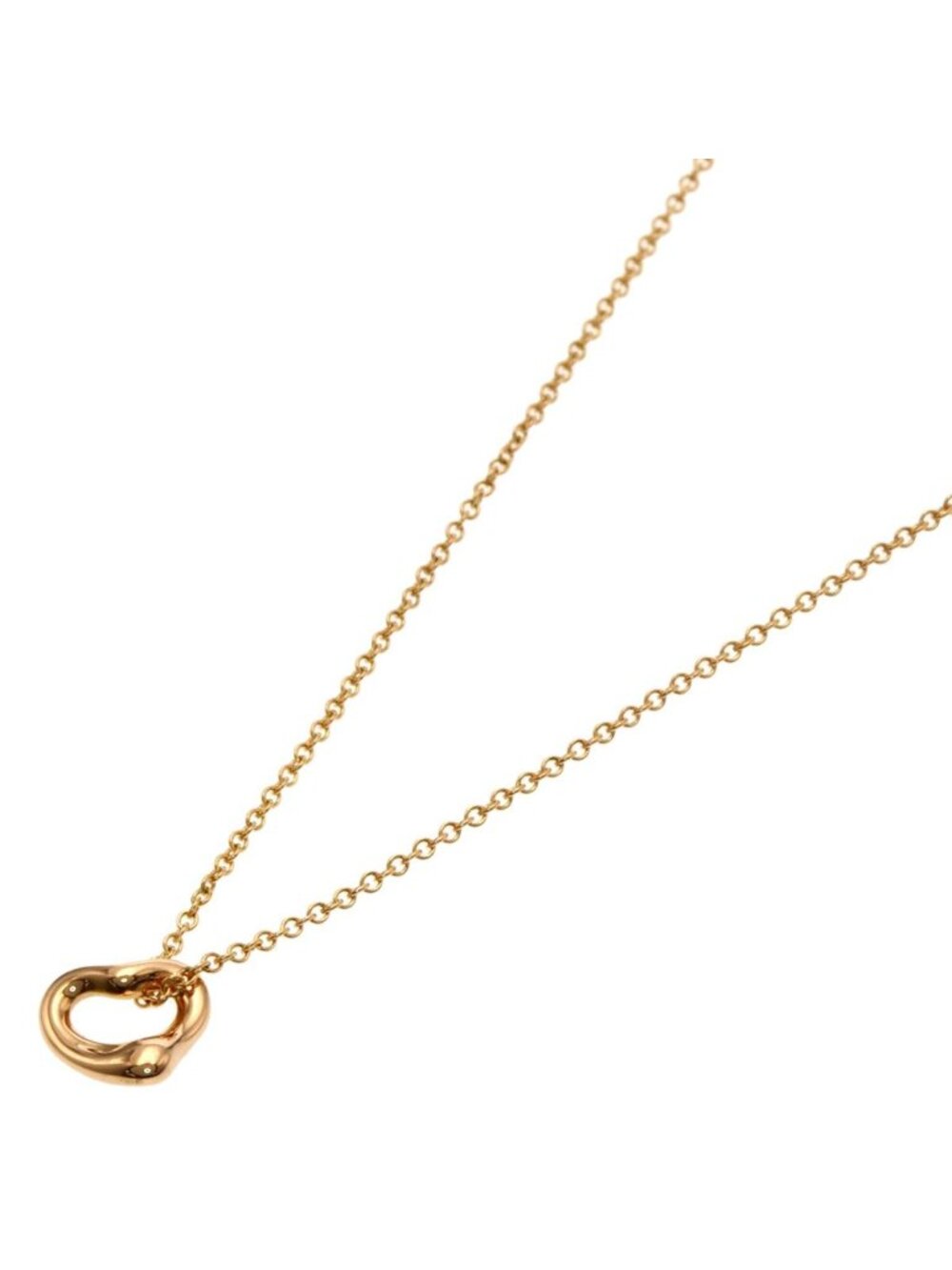 Tiffany & Co Open Heart Extra Small Necklace 18k Pink Gold
